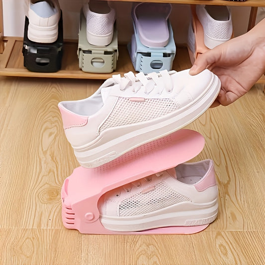3-Tier Plastic Shoe Rack – Space-Saving & Adjustable Height